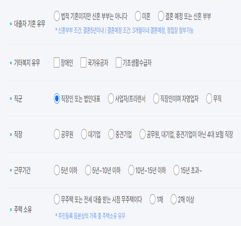 검색시 입력하는 조건항목 이미지